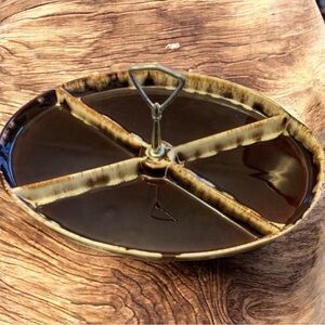 Pfaltzgraff Brown Divided Serving Tray MCM Vintage